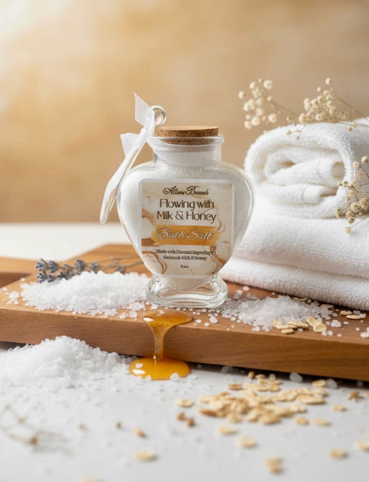Heart Glass Bath Salt