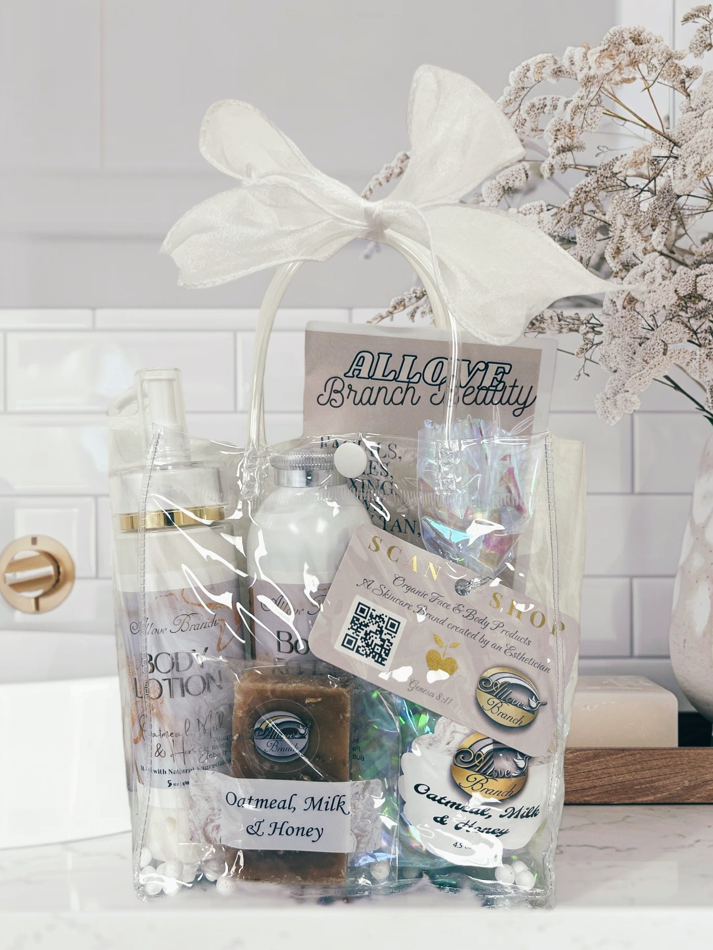 Bath & Body Set- Milk and Honey (wrapped in clear bag)